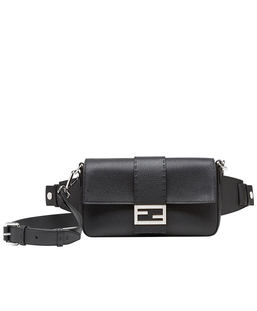 Fendi Baguette Leather Bag 7VA472 Black